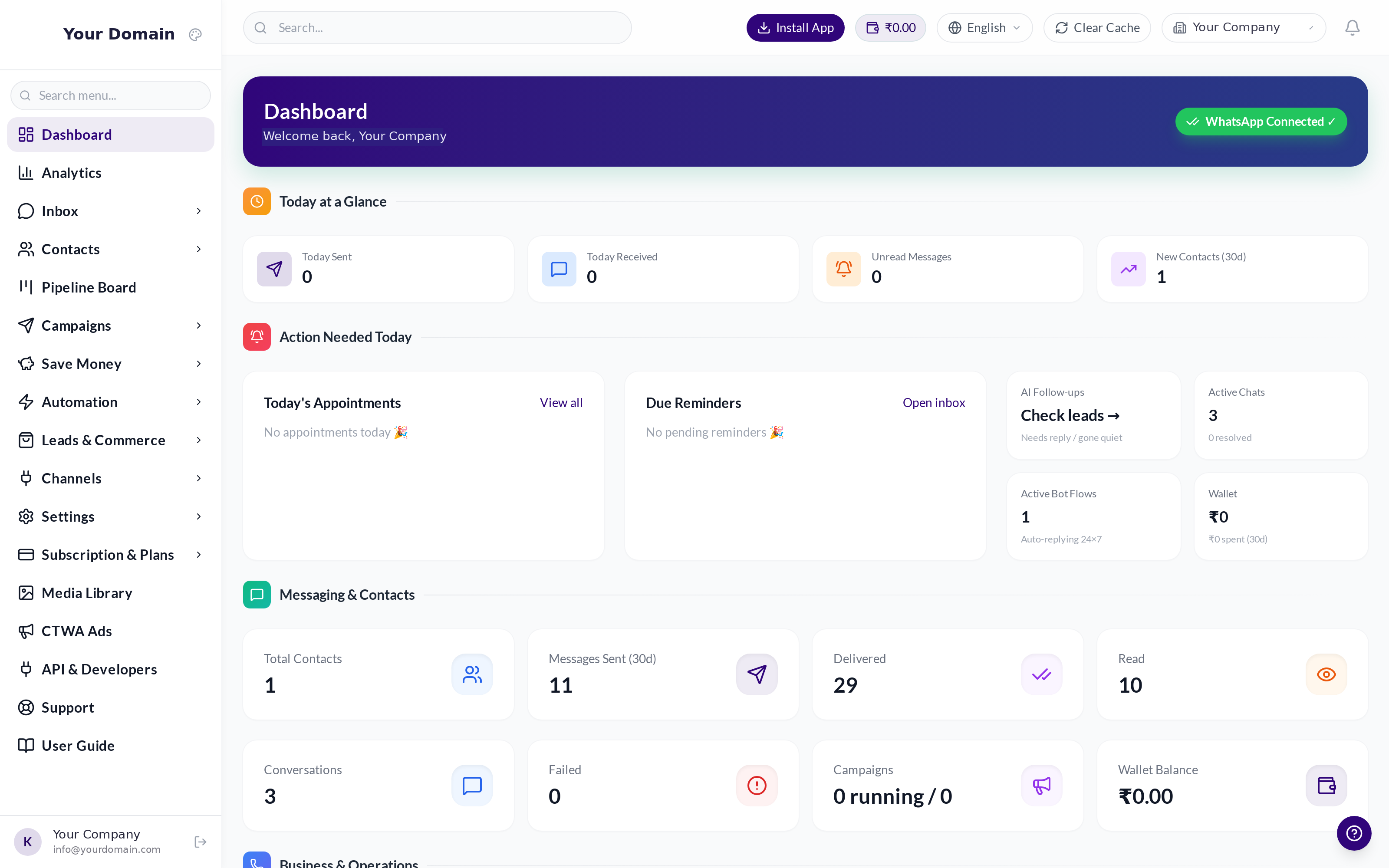 ZEmsg Dashboard